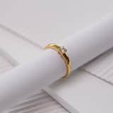 Silberner goldbeschichteter Ring mit Swarovski-Zirkonia für Damen