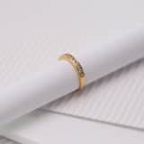 Zilveren goldplated ring met swarovski zirconia voor dames