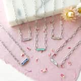 Stainless steel ketting believe emaille mint voor dames