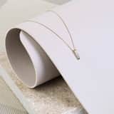 18 Karaat geelgouden ketting met diamant 0,01ct