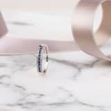 Ring, 750 Weißgold, Saphir, Diamant 0,06 ct