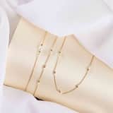 Zilveren goldplated ketting zoetwaterparels