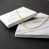 9K ketting met diamond cut gourmet schakel 3,9mm