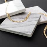 9 karaat ketting met diamond cut gourmet schakel 5,9mm voor heren