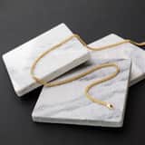 9 karaat ketting met vierkante spiga schakel 2,8mm voor heren