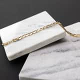 Armband, 375 Gold, mit hohlem Gourmetglied, 7,9 mm