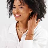 Stainless steel goldplated ketting voor dames