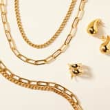 Gerecycleerd stainless steel 18 karaat goldplated armband ariane