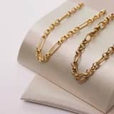 Stainless steel goldplated ketting voor dames