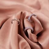 Zilveren earcuff golf zirkonia