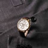 Marlow Miller Chronograf Armbanduhr mit Lederarmband