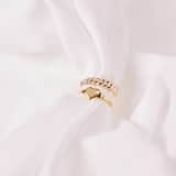 Ring, 925 Silber, vergoldet, Twisted