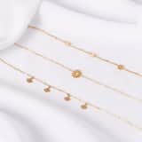 Stainless steel goldplated fantasiearmband met hanger voor dames
