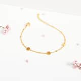 Stainless steel goldplated fantasiearmband munt voor dames
