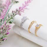 Zilveren goldplated ring met zirkonia voor dames