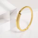 Zilveren goldplated bangle voor dames