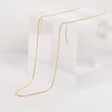 Gerecycled zilveren goldplated ketting met slang schakel