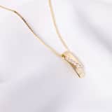 Zilveren goldplated ketting met hanger met zirkonia voor dames