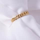 Ring, 925 Silber, vergoldet, Gourmetglied