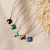 LuLu Jewels stainless steel ketting met tijgeroog voor dames