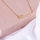 Stainless steel goldplated naamketting voor dames