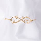 Stainless steel goldplated naamarmband voor dames