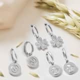 Stainless steel oorbellen met letter - U