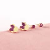Disney stainless steel goldplated kinderoorbellen set Minnie Mouse met roze kristal