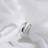 Zilveren ring rhodiumplated