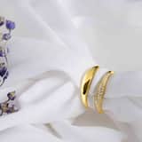 Zilveren ring goldplated