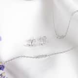 Zilveren ketting met drie zirkonia stenen