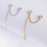 Zilveren goldplated oorknoppen met zirkonia voor dames