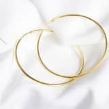 Silberne, goldplattierte Ohrringe 60 mm