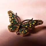 Silberfarbene Bijoux-Brosche Schmetterling