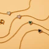 Zilveren goldplated armband met malachiet voor dames