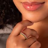 Zilveren goldplated ring met zirkonia voor dames