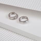 Ohrringe, 925 Silber, matt/glänzend