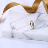 Ring aus 585 Gelbgold mit Diamant, 0,20 kt