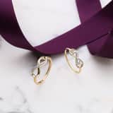 Ring, 585 Gelbgold, Infinity mit Diamant