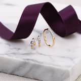 Ohrringe, 585 Gelbgold, mit Diamant 0,02 kt