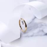 Zweifarbiger Ring, 585 Gold, mit Diamant 0,06 kt