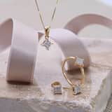 Ring, 585 Gelbgold, mit Diamant
