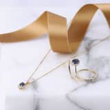 Entourage-Ring, 585 Gelbgold, Diamant 0,09 kt