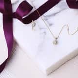 Entourage-Kette, 585 Gelbgold, Diamant 0,13 kt