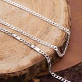 Silberne Kette für Herren mit Gourmetkettenglied