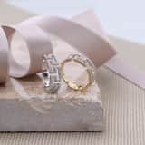14 karaat witgouden ring fantasie 71 diamanten 0,43ct