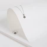 Silberring rund Bali mit Kristall