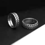 Zilveren ring blad Bali