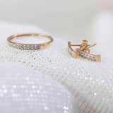 Ohrringe, 585 Gelbgold, mit Diamant 0,02 kt