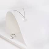 Zilveren ketting&hanger graveer hart voor dames